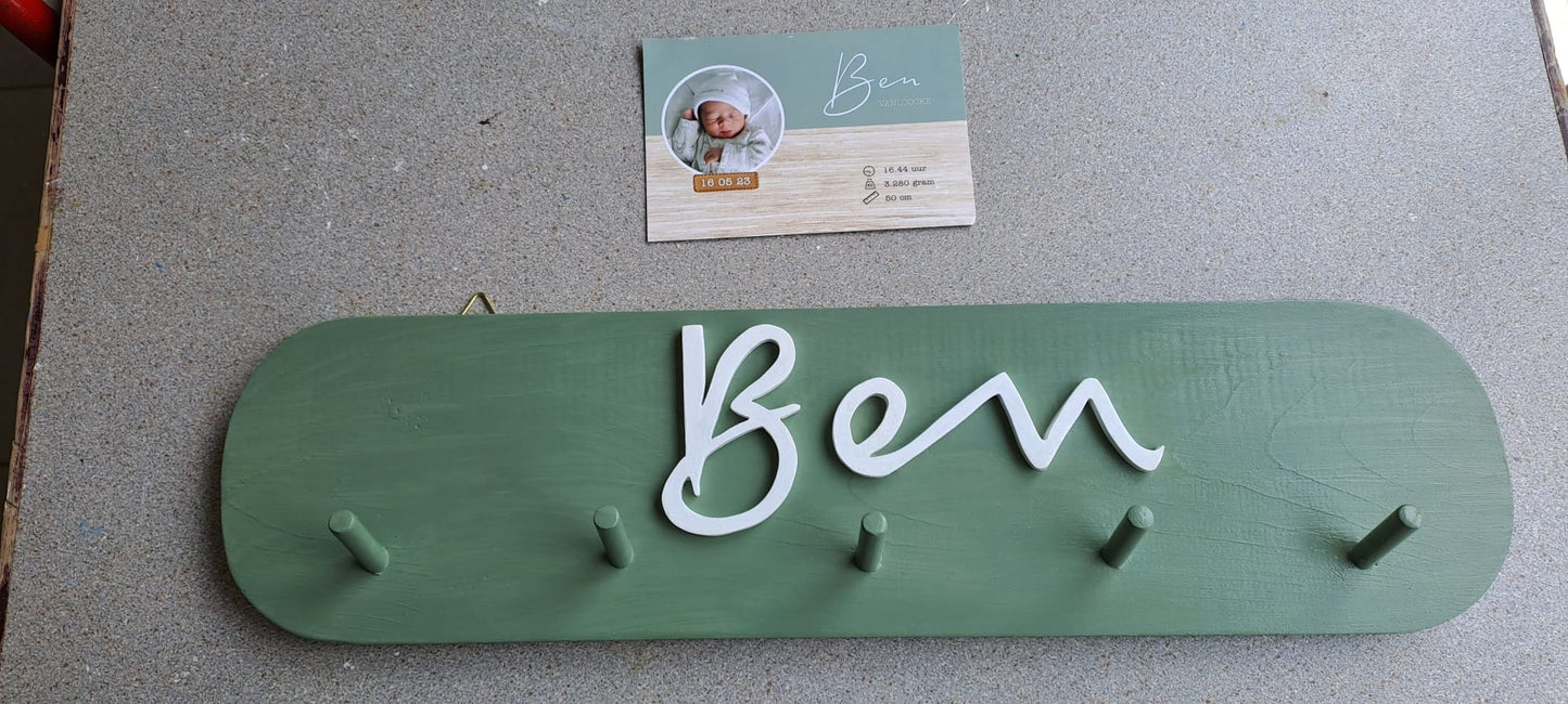 Gepersonaliseerde kapstok